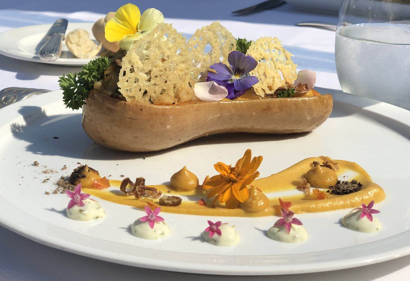 Roasted butternut and parmesan lace
