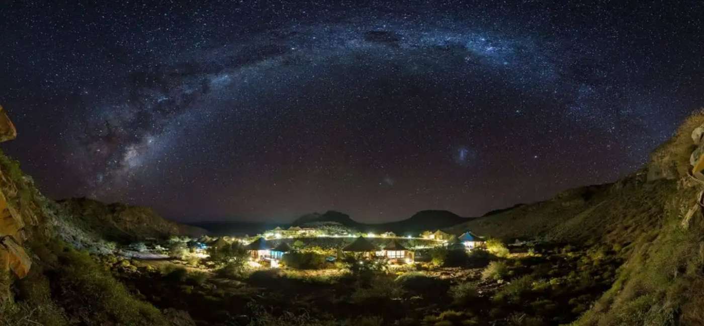 The Milky Way over the camp