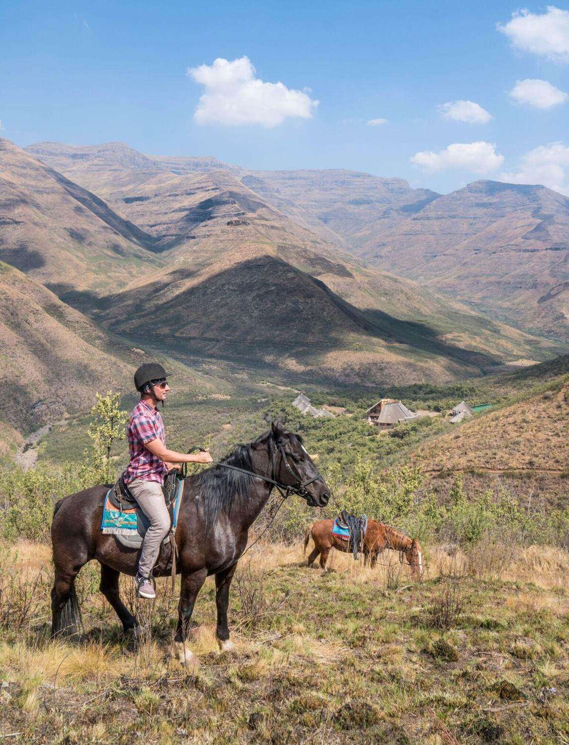 Riding above the valley
