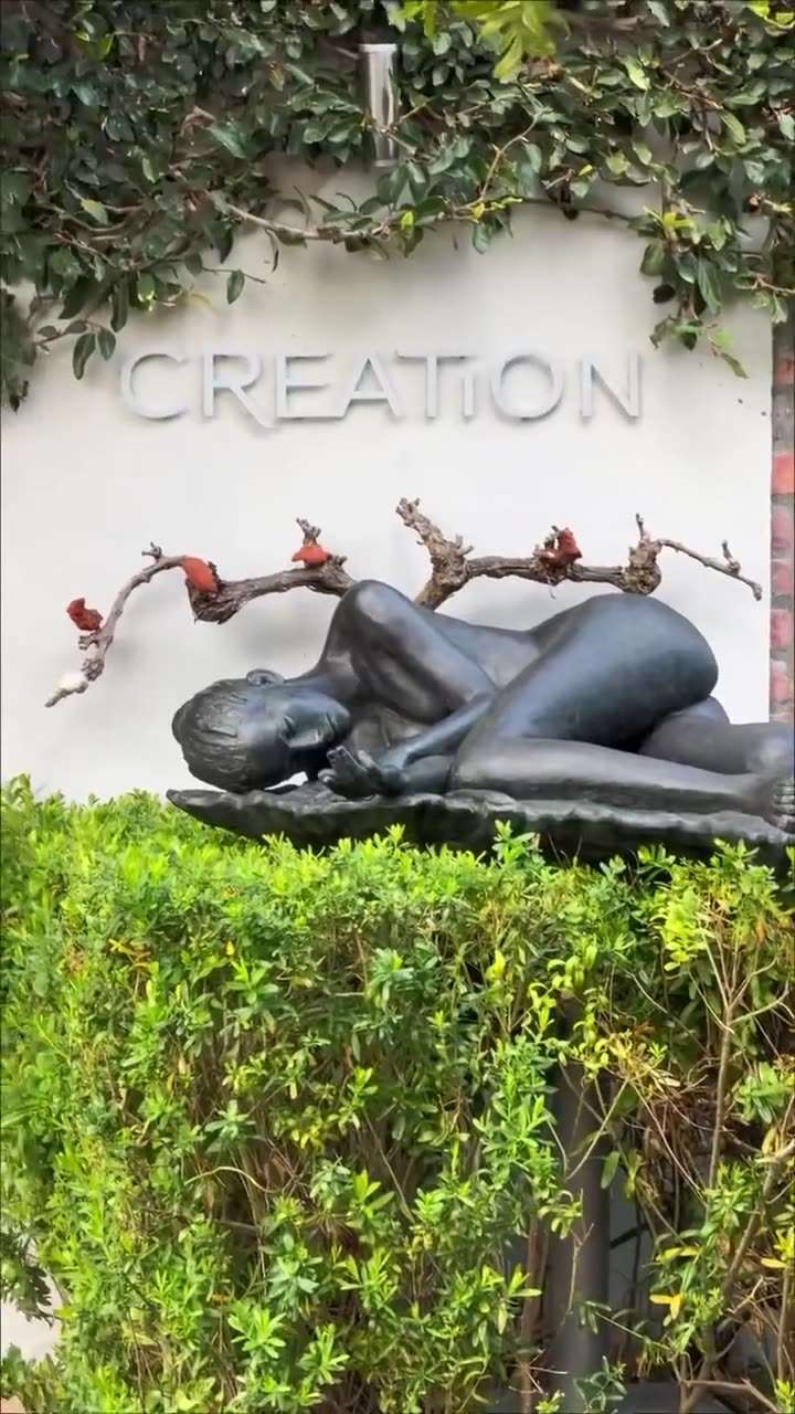 The sculptures and the fynbos garden at Creation