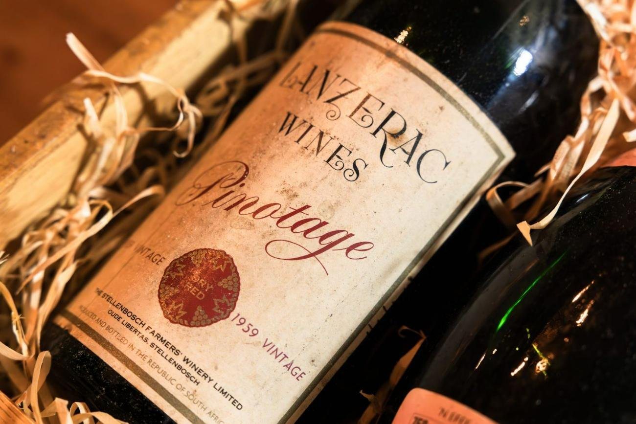 An old bottle of Lanzerac Pinotage 1959