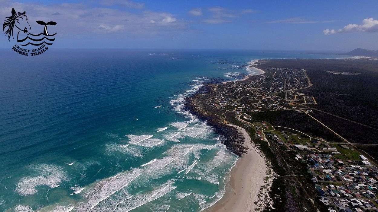 The coastline at Pearly Beach from the air