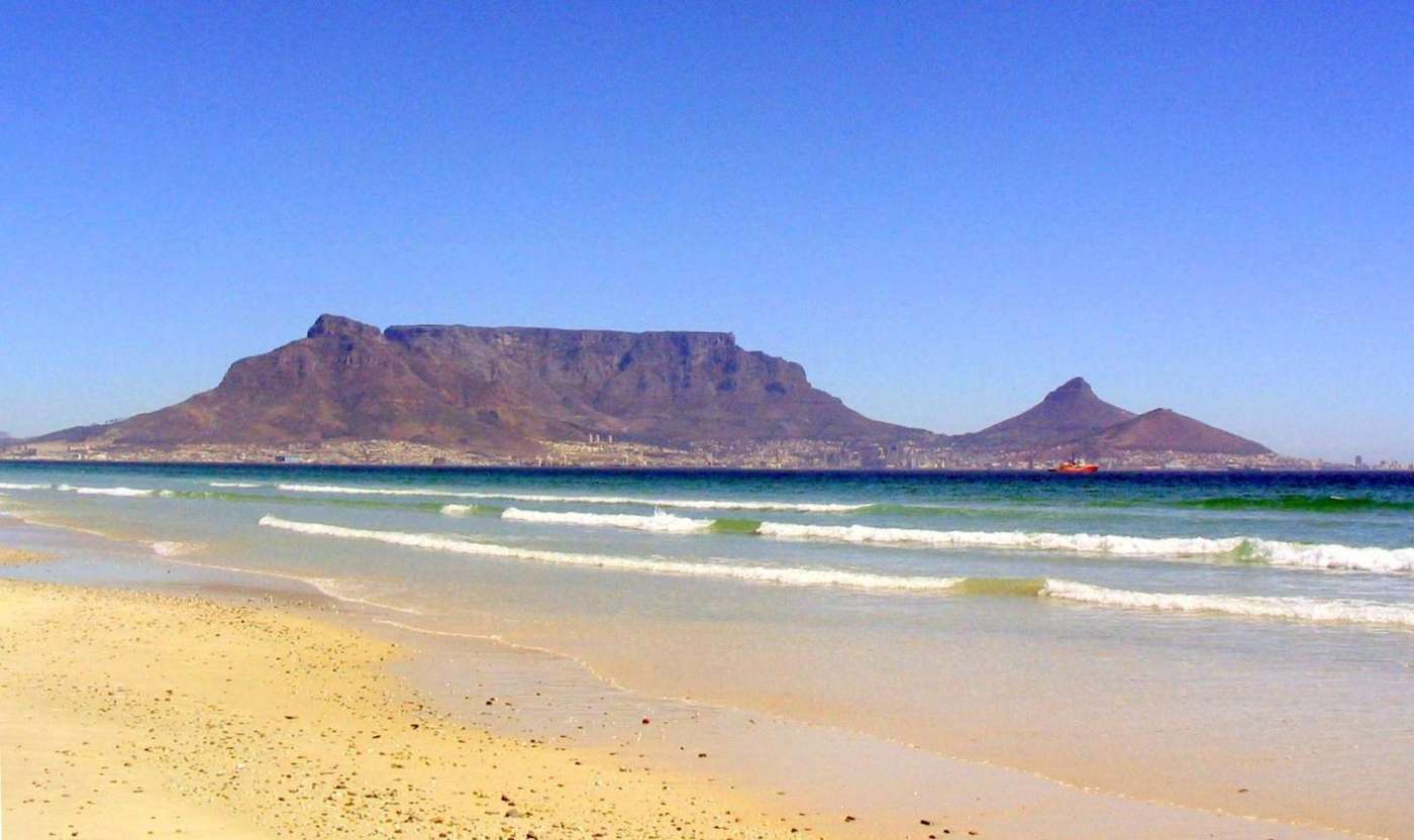 The flat top of Table Mountain above the blue Atlantic